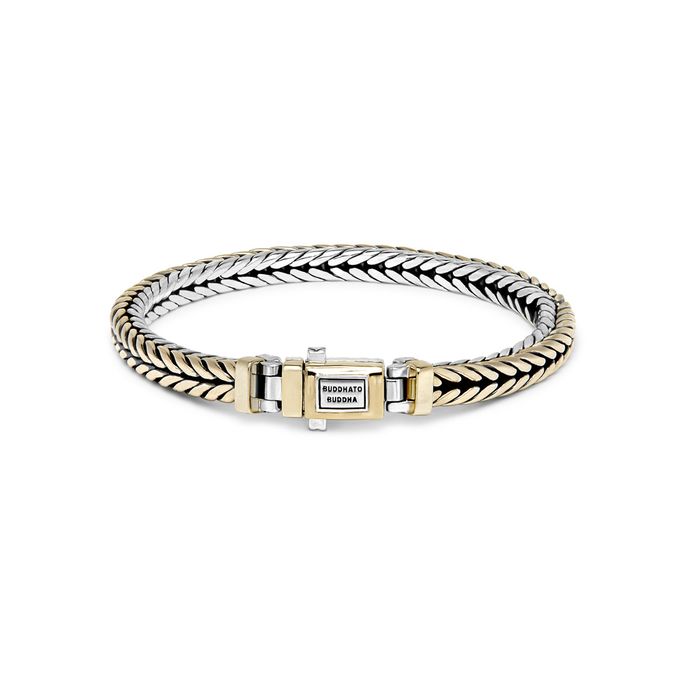 levend Lach Meer Armband Barbara XS Zilver/Goud 14kt