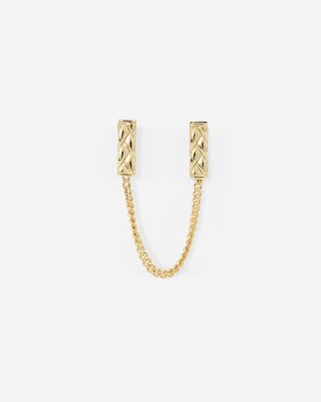 Earstud George Double Gold Plated Single Piece