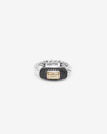 Ring Katja XS Black Spinel Limited Silver Gold 14ct